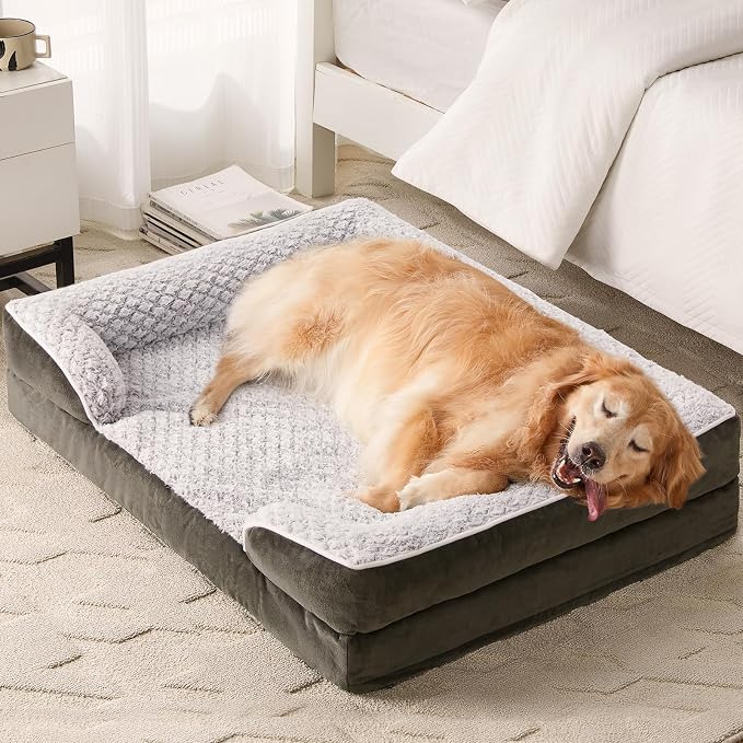 Orthopedic Dog Bed for Large Dogs, Egg Crate Foam Bed for Large Dogs, Equipped by LEXTRO