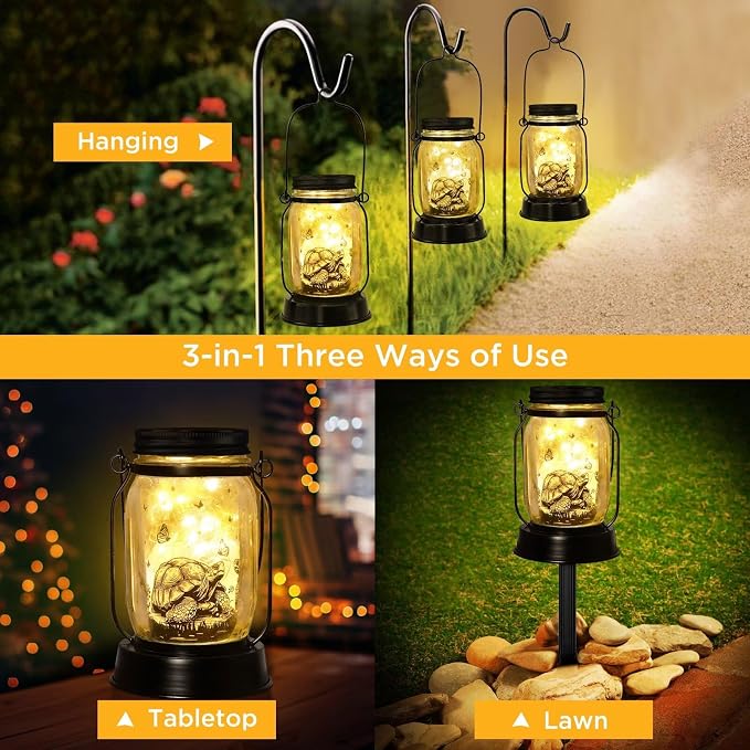 kyoryuger Tortoise Gifts for Women/Men Turtle Lovers Solar Lantern Mom Birthday - Image 5