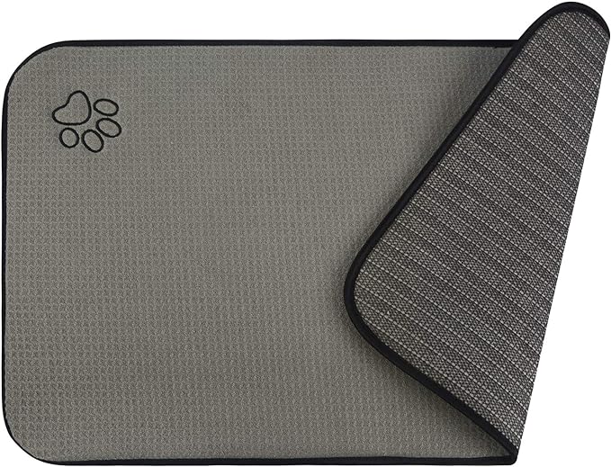 Sinland Microfiber Extra-Large Pet Food Mat Dog Feeding Mat Pet Bowl Mat by SINLAND