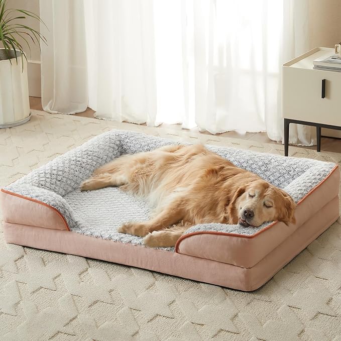 Orthopedic Dog Bed for Extra Large Dogs, Egg Crate Foam Bed for Extra Large Dogs by LEXTRO