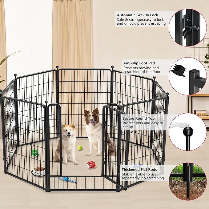 Dog Playpen 40 inch 24 Panels Indoor Outdoor Dog Pen - Image 4