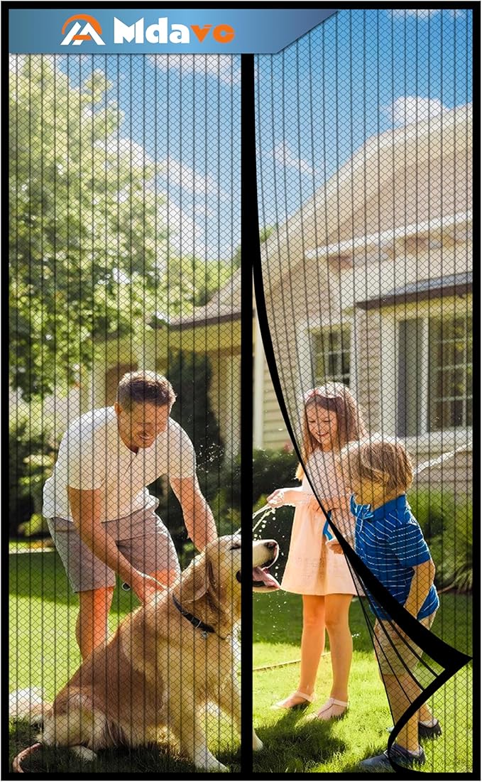 Magnetic Screen Door, Fit Door Size 35 x 80 Inches, Screen Doors by Welcometobuy