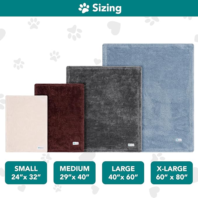 PetAmi Dog Blanket for Large Medium Dogs Grey, Fluffy Soft Puppy Blanket - Image 7