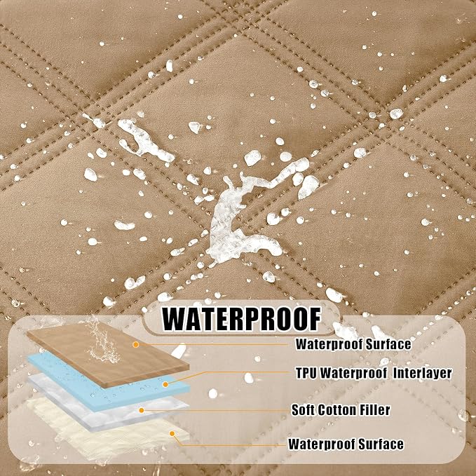 Smiry Waterproof Dog Bed Cover Blanket 82x82, Soft Reversible Pet Blanket - Image 2