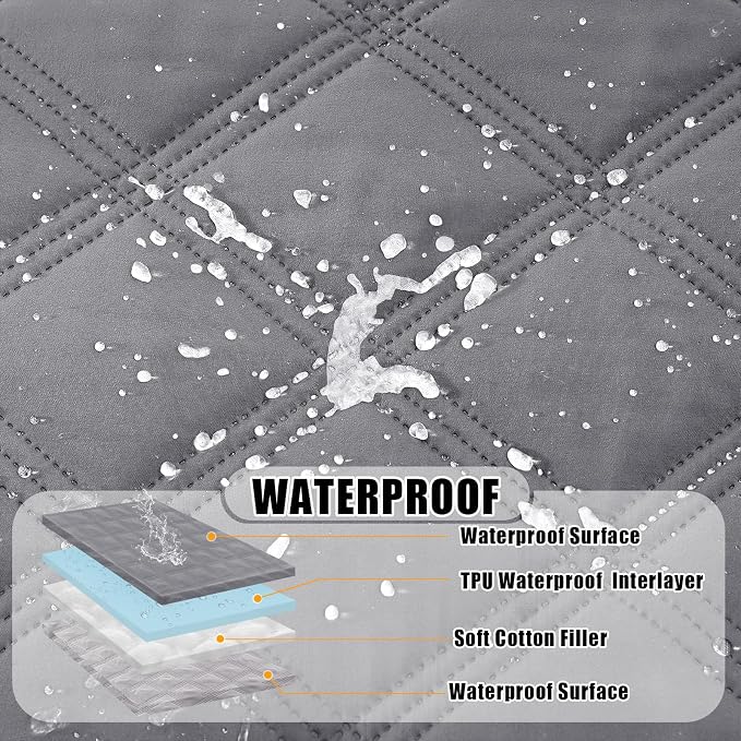 Smiry Waterproof Dog Bed Cover Blanket 82x82, Soft Reversible Pet Blanket - Image 2