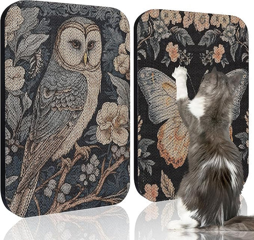 2 Pack Art Cat Scratcher, Wall-Mountable Cat Scratch Pad, Cat Wall Scratcher by LESISSMER