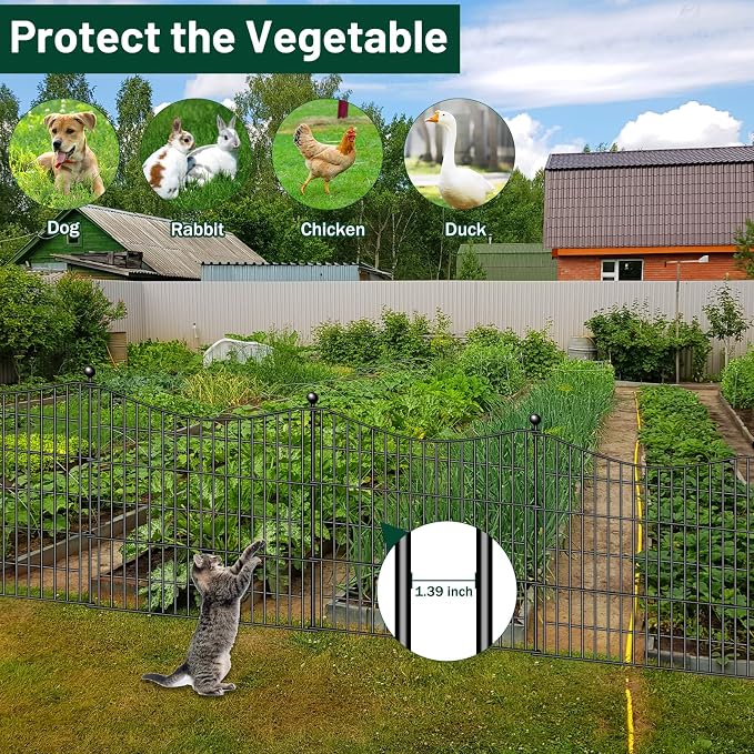 5 Panels No Dig Dog Fence Outdoor - Image 4