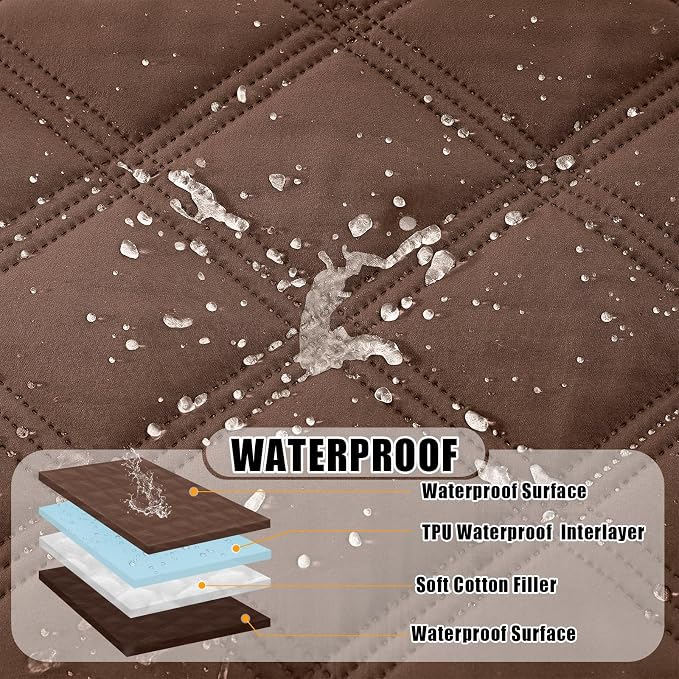 Smiry Waterproof Dog Bed Cover Blanket 82x82, Soft Reversible Pet Blanket - Image 2