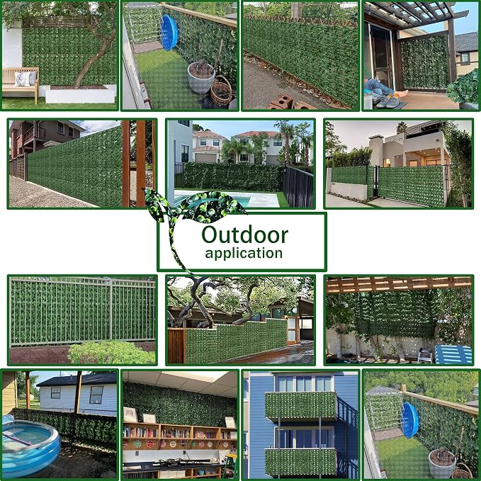 Artificial Ivy Privacy Fence Wall Screen, 40X160 in UV-Anti Faux Greenery - Image 6