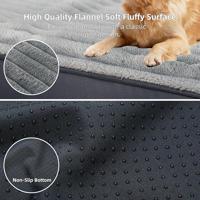 Dog Bed Large Sized Dogs, Orthopedic Flannel Pet Bed - Image 4