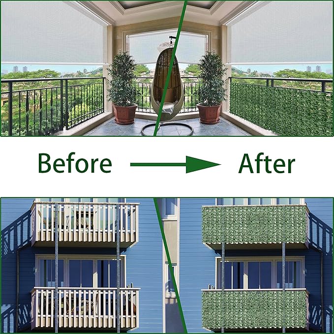 Artificial Ivy Privacy Fence Wall Screen, 40X160 in UV-Anti Faux Greenery - Image 4